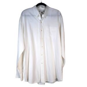 CUTTER & BUCK DRESS SHIRT MEN'S XL WHITE BUTTON DOWN COLLARED POCKET LONG SLEEVE
